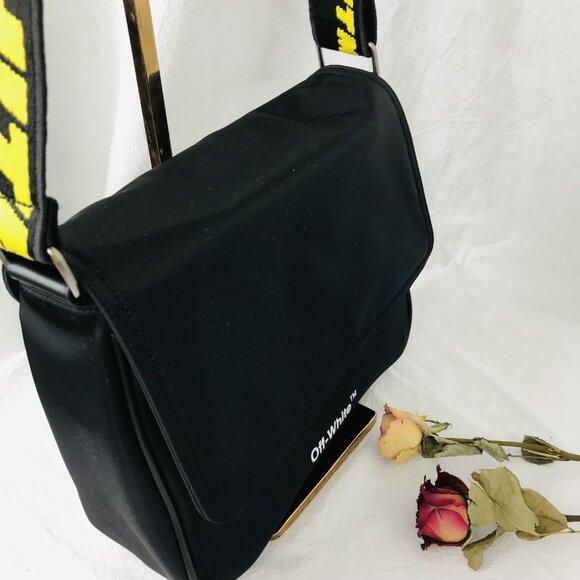 NEW Off-White - Logo Nylon Crossbody Bag In Black - Picture 6 of 12